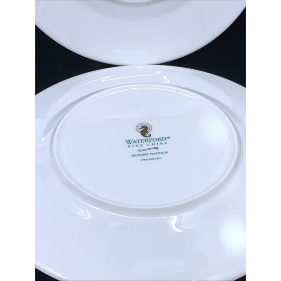 4 Waterford Kilbarry Platinum Salad Dessert Plates 8 1/8 Fine Bone China 2102488 - Picture 9 of 10
